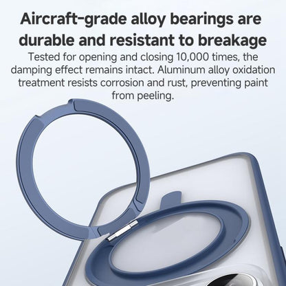 For iPhone Air ZGA Feitian 360 Rotation Holder Magsafe PC Hybrid TPU Phone Case(Grey) by ZGA