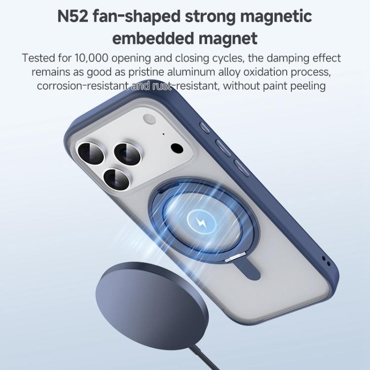 For iPhone Air ZGA Feitian 360 Rotation Holder Magsafe PC Hybrid TPU Phone Case(Grey) by ZGA