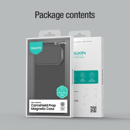 For iPhone 17 Pro Max NILLKIN CamShield Prop Texture Transparent Mirror Cover MagSafe Magnetic PC Phone Case(Black) by NILLKIN