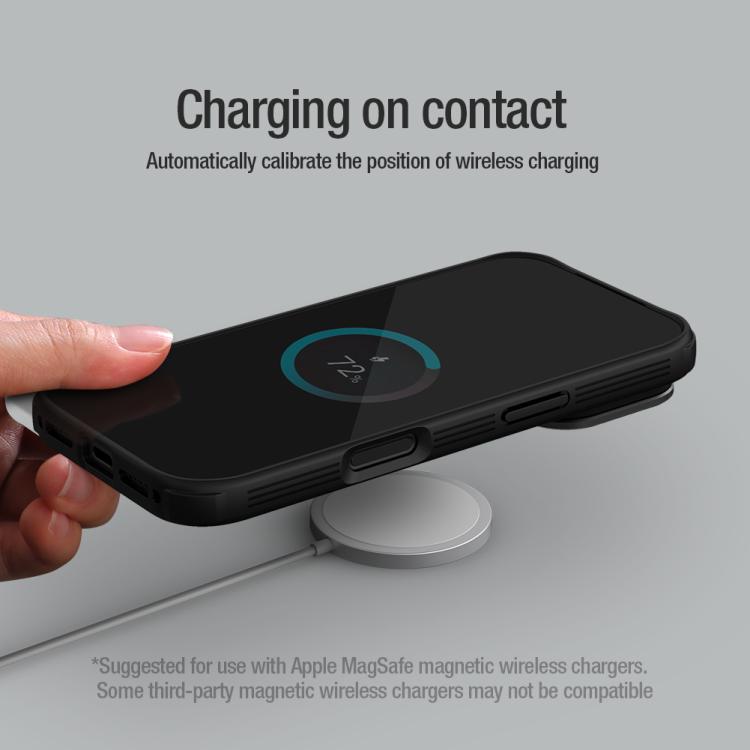 For iPhone 17 Pro NILLKIN CamShield Prop Texture Transparent Mirror Cover MagSafe Magnetic PC Phone Case(Black) by NILLKIN