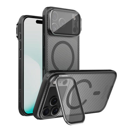 For iPhone 17 Pro Max NILLKIN CamShield Prop Transparent Mirror Cover MagSafe Magnetic Translucent PC Phone Case(Black) by NILLKIN