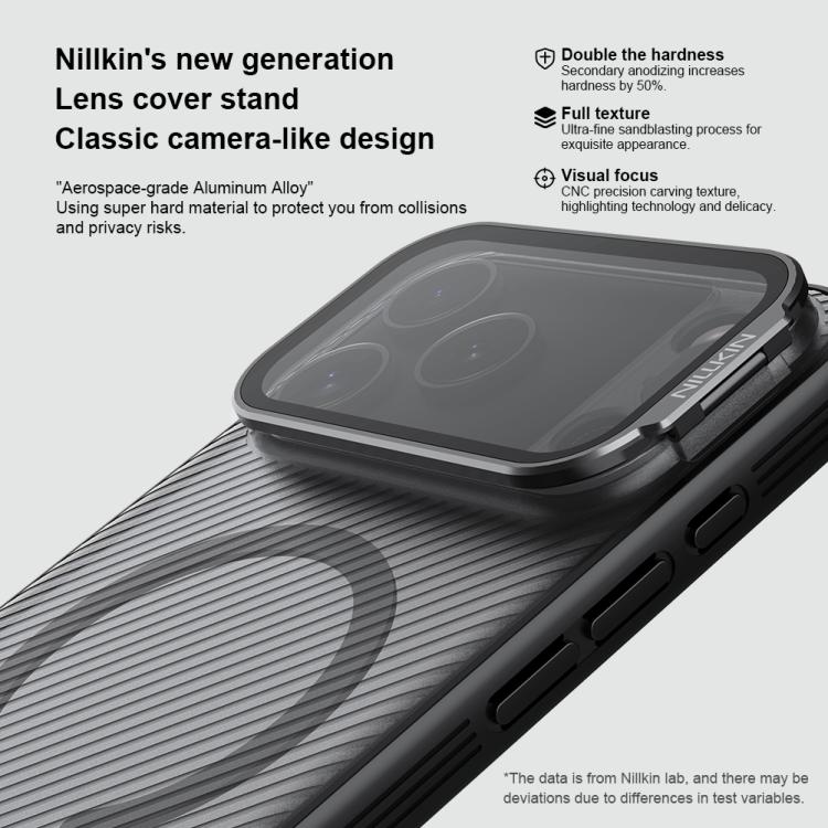 For iPhone 17 Pro Max NILLKIN CamShield Prop Transparent Mirror Cover MagSafe Magnetic Translucent PC Phone Case(Black) by NILLKIN