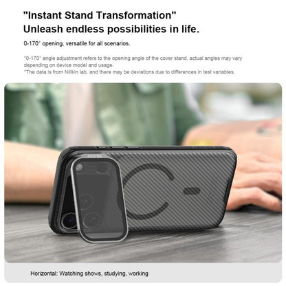 For iPhone 17 Pro Max NILLKIN CamShield Prop Transparent Mirror Cover MagSafe Magnetic Translucent PC Phone Case(Black) by NILLKIN