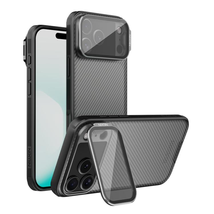 For iPhone 17 Pro Max NILLKIN CamShield Prop Transparent Mirror Cover Translucent PC Phone Case(Black) by NILLKIN