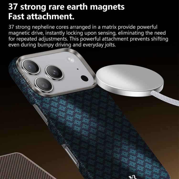 For iPhone 17 Pro Max Benks Color Shield C1 Classic Kevlar Woven Diamond MagSafe Phone Case(Blue) by Benks