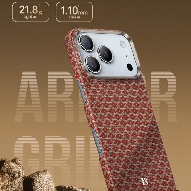 For iPhone 17 Pro Max Benks Color Shield C1 Classic Kevlar Woven Diamond MagSafe Phone Case(Orange) by Benks