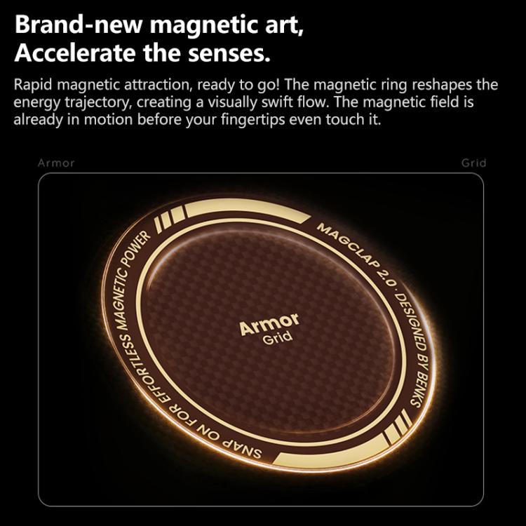 For iPhone 17 Pro Max Benks Color Shield C1 Classic Kevlar Woven Diamond MagSafe Phone Case(Orange) by Benks