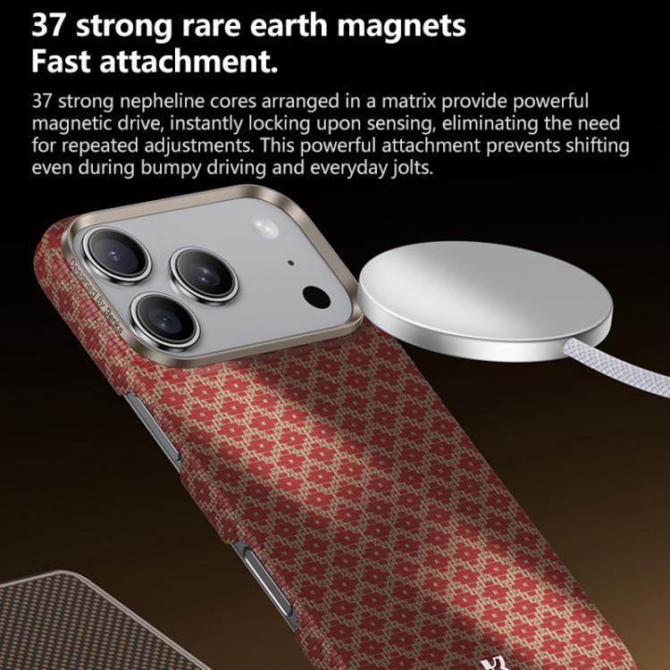 For iPhone 17 Pro Max Benks Color Shield C1 Classic Kevlar Woven Diamond MagSafe Phone Case(Orange) by Benks