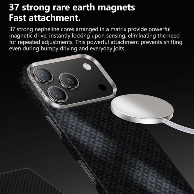 For iPhone 17 Pro Max Benks Color Shield C1 Classic Kevlar Woven Diamond MagSafe Phone Case(Black) by Benks