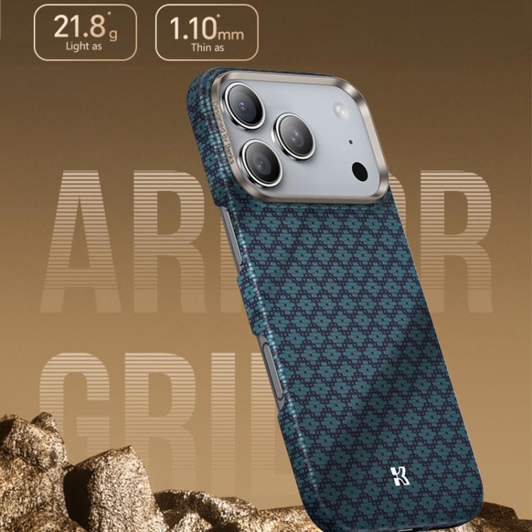 For iPhone 17 Pro Benks Color Shield C1 Classic Kevlar Woven Diamond MagSafe Phone Case(Blue) by Benks