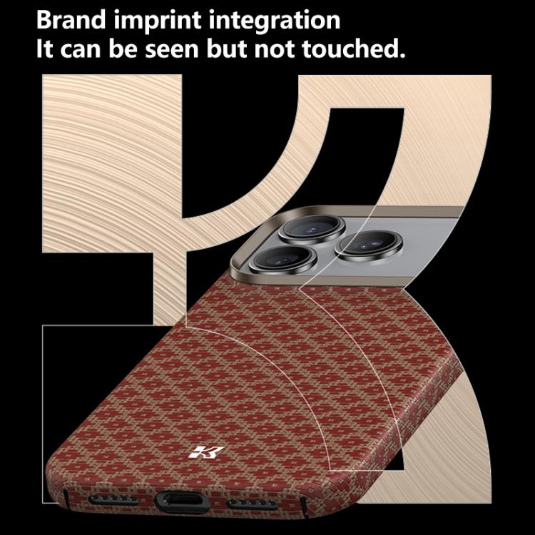 For iPhone 17 Pro Benks Color Shield C1 Classic Kevlar Woven Diamond MagSafe Phone Case(Orange) by Benks