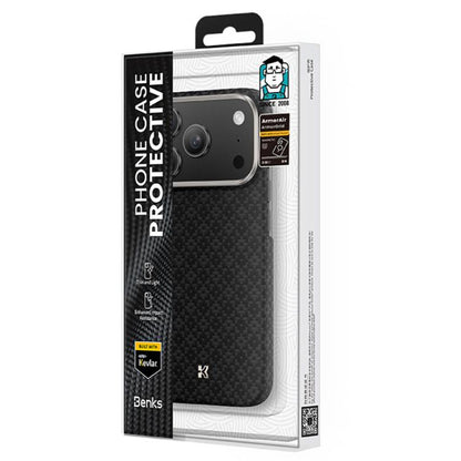 For iPhone 17 Pro Benks Color Shield C1 Classic Kevlar Woven Diamond MagSafe Phone Case(Black) by Benks