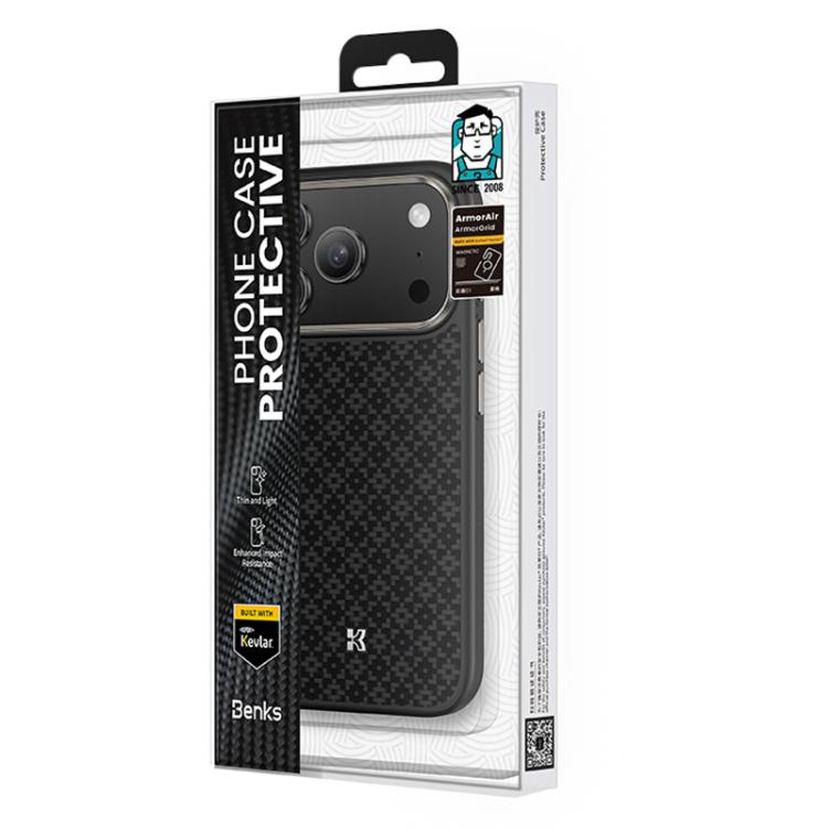 For iPhone 17 Pro Max Benks Y2 Kevlar All-inclusive MagSafe Magnetic Diamond Phone Case(Black) by Benks