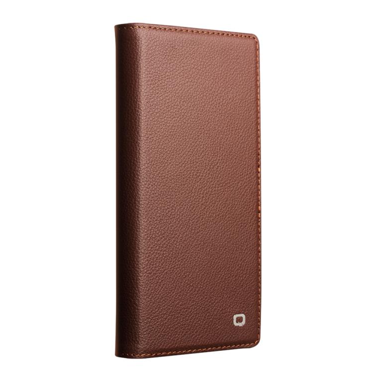 For iPhone 17 QIALINO Classics 3rd Genuine Leather Phone Case(Brown) by QIALINO