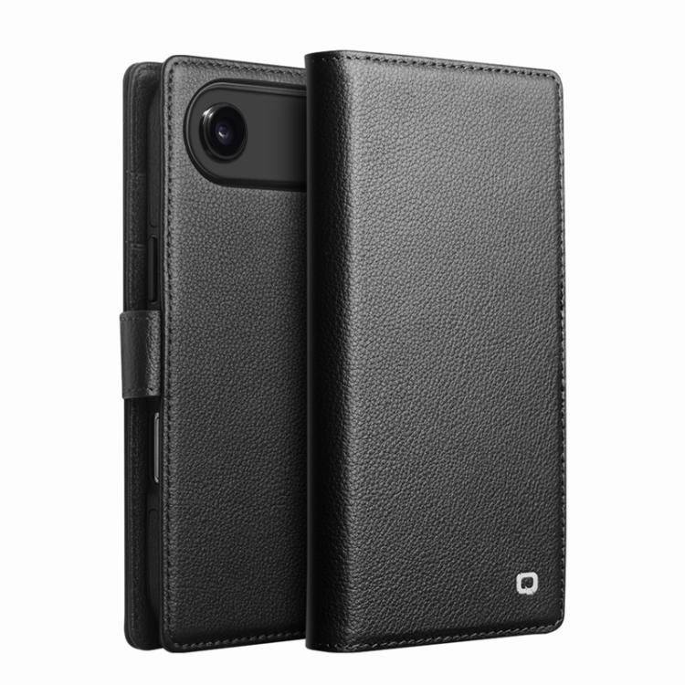 For iPhone Air QIALINO Classics 3rd Genuine Leather Phone Case(Black) by QIALINO