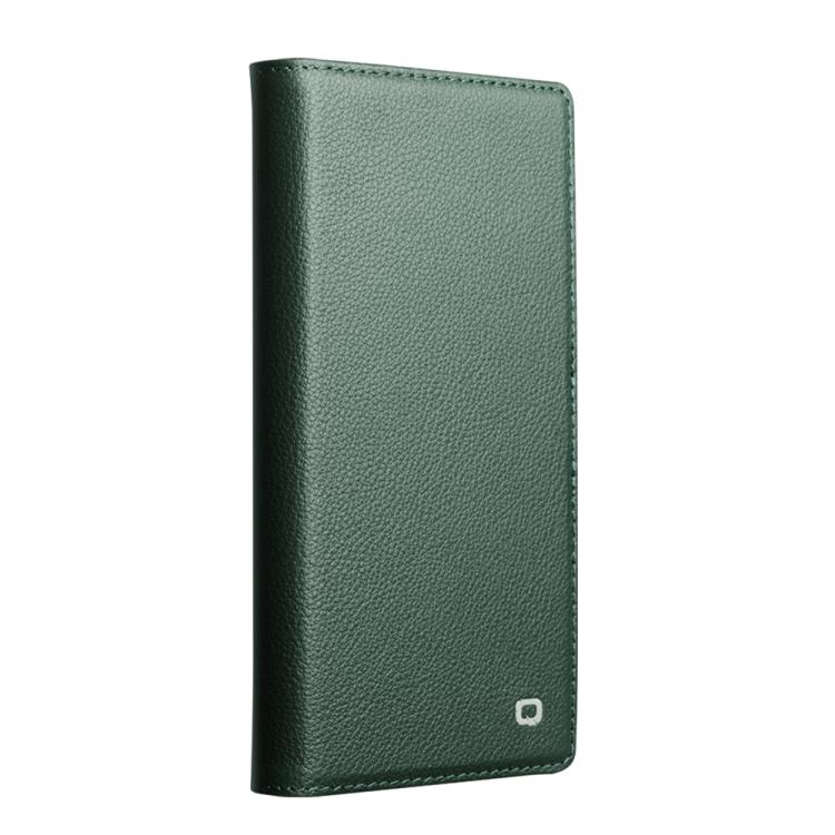 For iPhone Air QIALINO Classics 3rd Genuine Leather Phone Case(Cyan) by QIALINO