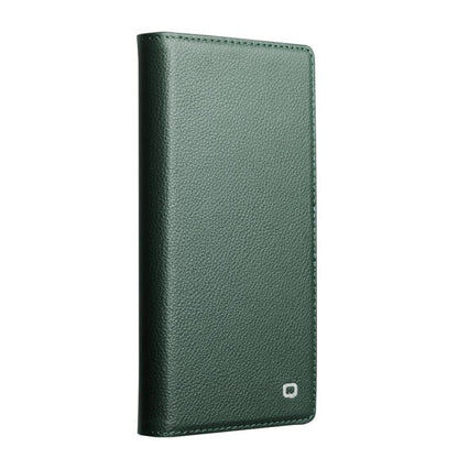 For iPhone Air QIALINO Classics 3rd Genuine Leather Phone Case(Cyan) by QIALINO