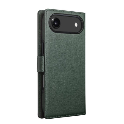 For iPhone Air QIALINO Classics 3rd Genuine Leather Phone Case(Cyan) by QIALINO