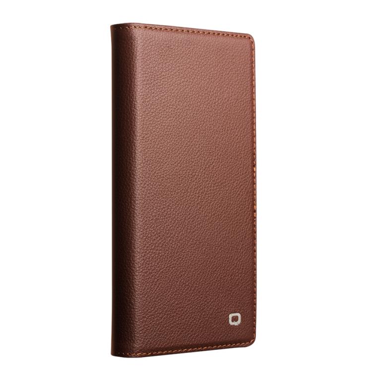 For iPhone Air QIALINO Classics 3rd Genuine Leather Phone Case(Brown) by QIALINO