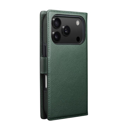 For iPhone 17 Pro QIALINO Classics 3rd Genuine Leather Phone Case(Cyan) by QIALINO