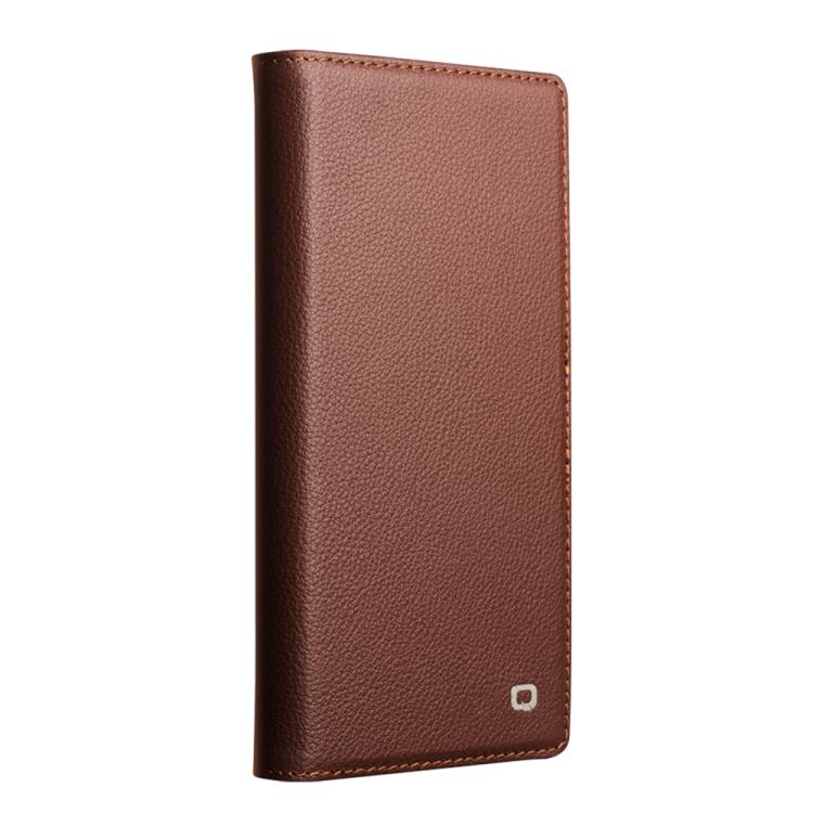 For iPhone 17 Pro QIALINO Classics 3rd Genuine Leather Phone Case(Brown) by QIALINO