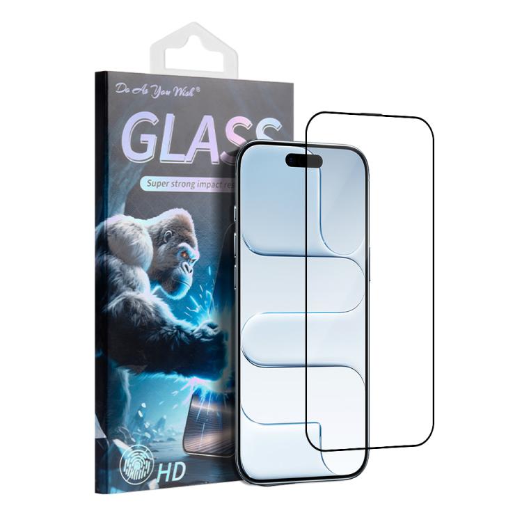 For iPhone Air Do As You Wish Silk Screen Printed HD Tempered Glass Film(Black) by Do As You Wish
