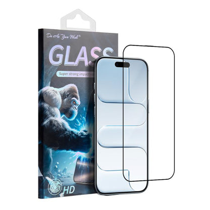For iPhone Air Do As You Wish Silk Screen Printed HD Tempered Glass Film(Black) by Do As You Wish