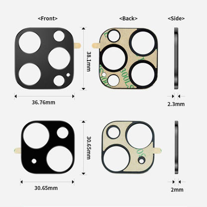 For iPhone 16 Pro / 16 Pro Max XDcase Titanium Alloy Hollow Camera Lens Protector(Black) by XDcase