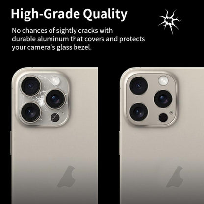 For iPhone 16 / 16 Plus XDcase Titanium Alloy Hollow Camera Lens Protector(Black) by XDcase
