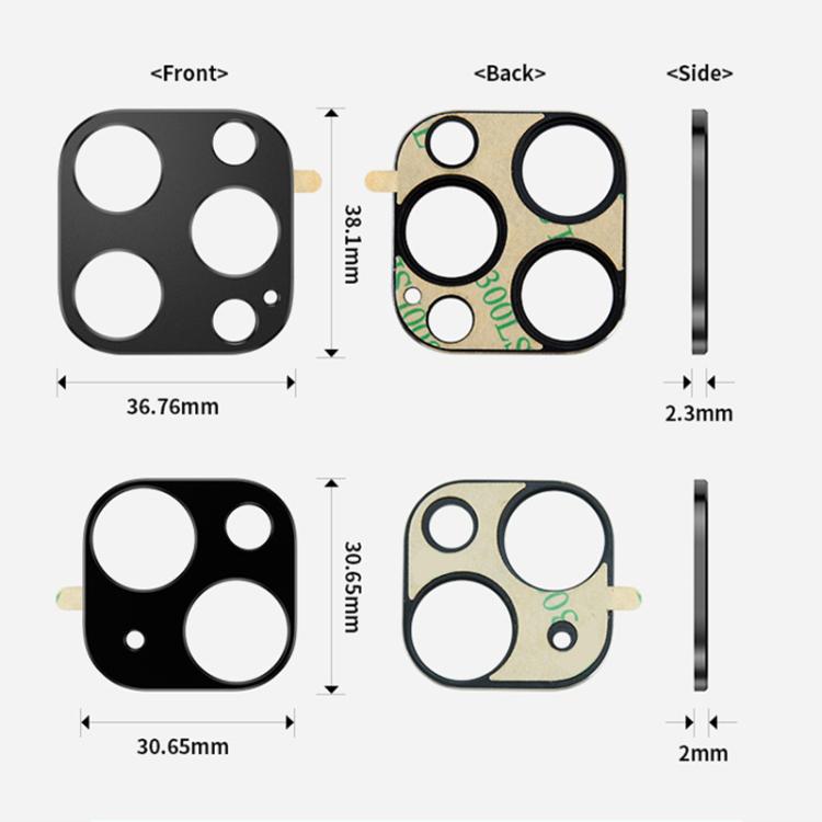 For iPhone 15 Pro / 15 Pro Max XDcase Titanium Alloy Hollow Camera Lens Protector(Black) by XDcase