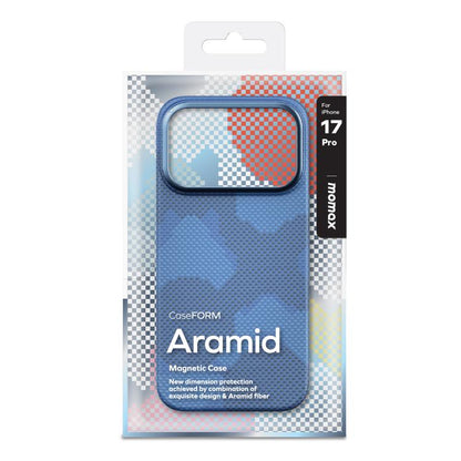 For iPhone 17 Pro MOMAX Aramid Fiber Ultra-thin MagSafe Phone Case(Blue) by MOMAX