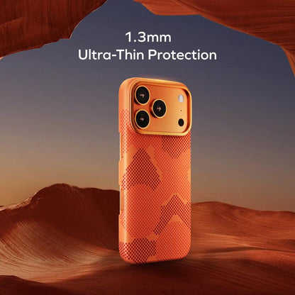 For iPhone 17 Pro Max MOMAX Aramid Fiber Ultra-thin MagSafe Phone Case(Orange) by MOMAX