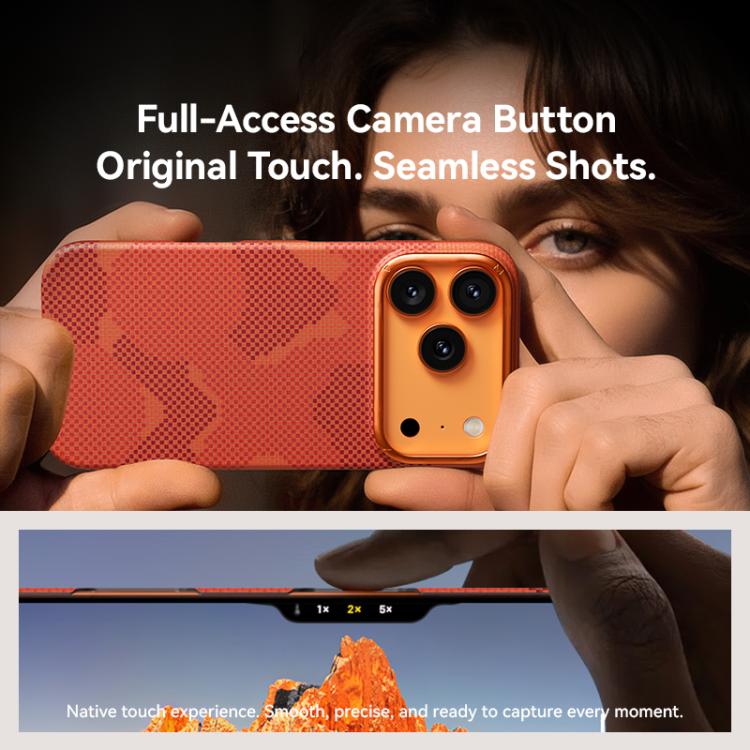 For iPhone 17 Pro Max MOMAX Aramid Fiber Ultra-thin MagSafe Phone Case(Orange) by MOMAX