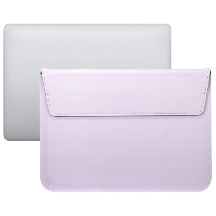 PU Leather Ultra-thin Envelope Bag Laptop Bag for MacBook Air / Pro 11 inch, with Stand Function(Light Purple) by bashfashion