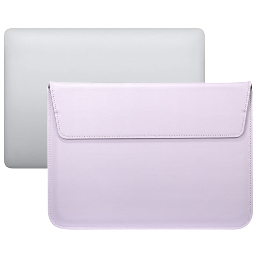 PU Leather Ultra-thin Envelope Bag Laptop Bag for MacBook Air / Pro 11 inch, with Stand Function(Light Purple) by bashfashion