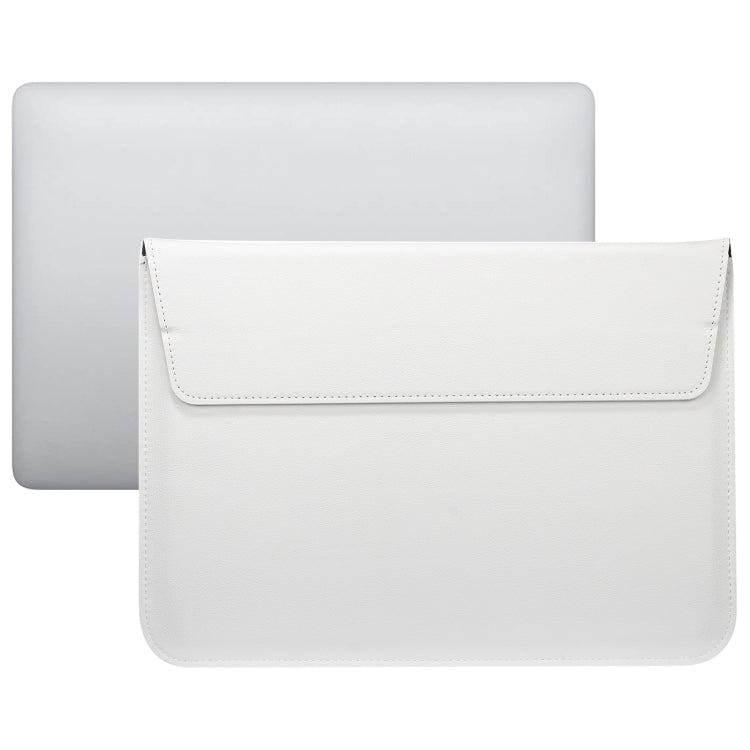 PU Leather Ultra-thin Envelope Bag Laptop Bag for MacBook Air / Pro 13 inch, with Stand Function(White) by bashfashion