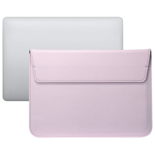 PU Leather Ultra-thin Envelope Bag Laptop Bag for MacBook Air / Pro 13 inch, with Stand Function(Pink) by bashfashion