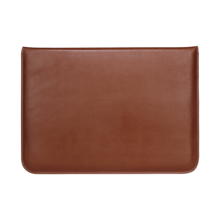 PU Leather Ultra-thin Envelope Bag Laptop Bag for MacBook Air / Pro 13 inch, with Stand Function(Brown) by bashfashion
