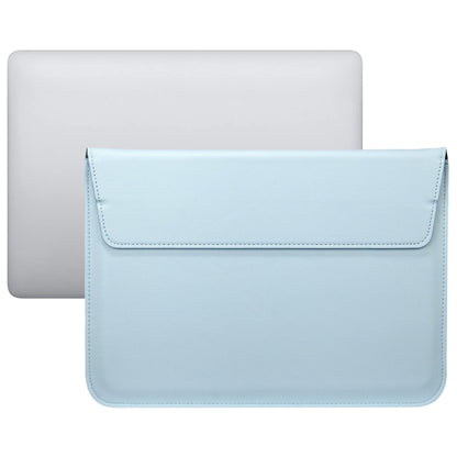 PU Leather Ultra-thin Envelope Bag Laptop Bag for MacBook Air / Pro 15 inch, with Stand Function(Sky Blue) by bashfashion