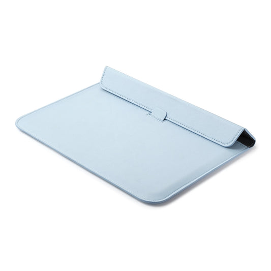 PU Leather Ultra-thin Envelope Bag Laptop Bag for MacBook Air / Pro 15 inch, with Stand Function(Sky Blue) by bashfashion