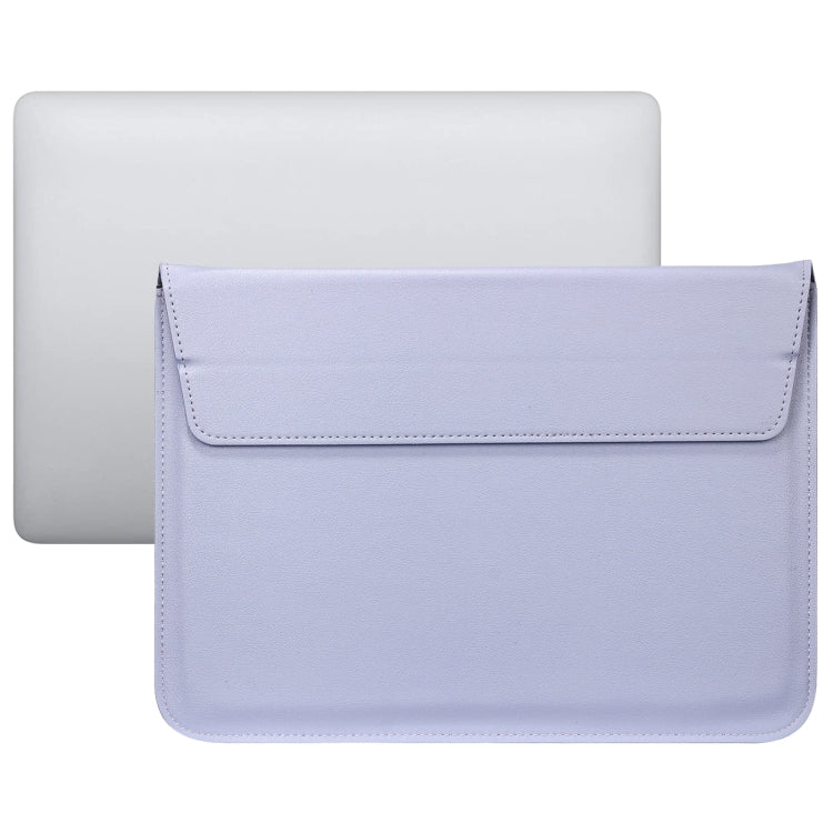 PU Leather Ultra-thin Envelope Bag Laptop Bag for MacBook Air / Pro 15 inch, with Stand Function(Tranquil Blue) by bashfashion