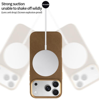 For iPhone 17 Pro Max VIETAO Suede MagSafe PU Leather Phone Case(Dark Brown) by VIETAO