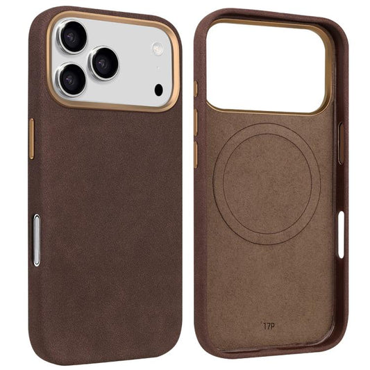 For iPhone 17 Pro Max VIETAO Suede MagSafe PU Leather Phone Case(Coffee Brown) by VIETAO