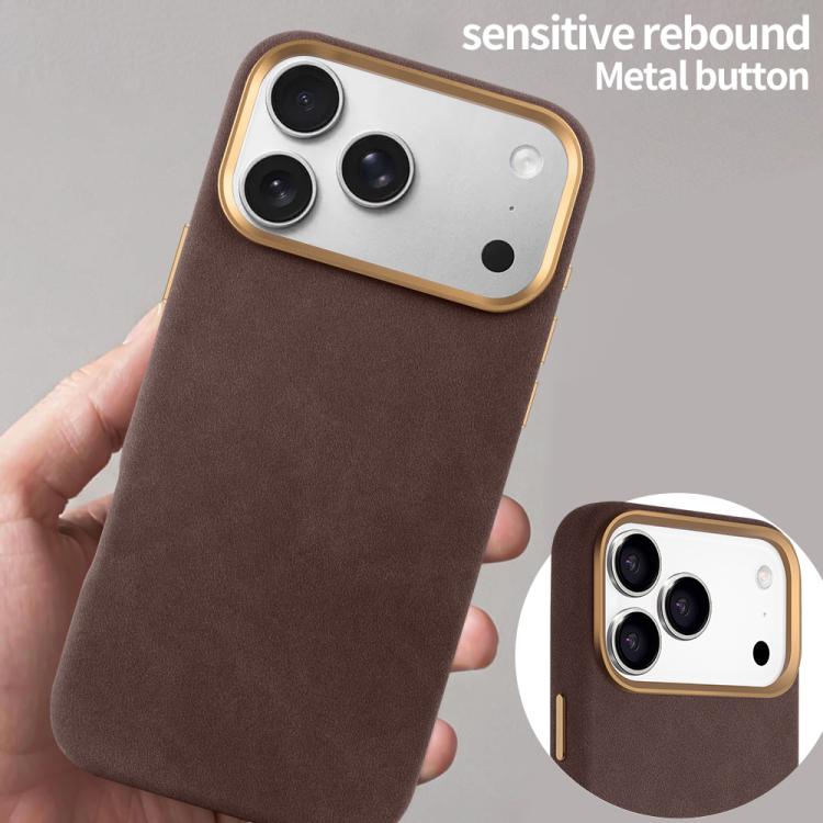 For iPhone 17 Pro Max VIETAO Suede MagSafe PU Leather Phone Case(Coffee Brown) by VIETAO
