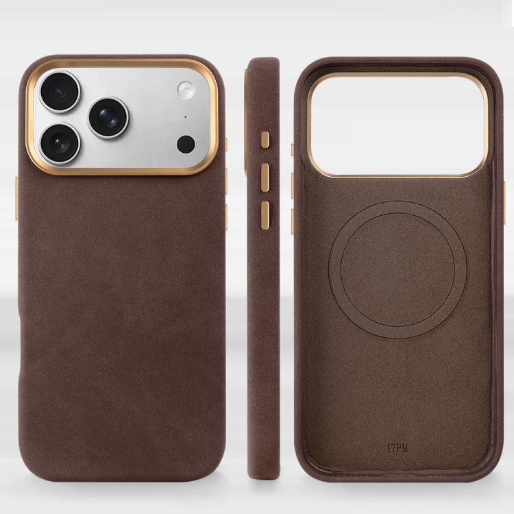 For iPhone 17 Pro Max VIETAO Suede MagSafe PU Leather Phone Case(Coffee Brown) by VIETAO