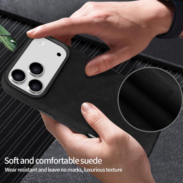 For iPhone 17 Pro Max VIETAO Suede MagSafe PU Leather Phone Case(Black) by VIETAO