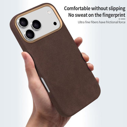 For iPhone 17 Pro VIETAO Suede MagSafe PU Leather Phone Case(Coffee Brown) by VIETAO