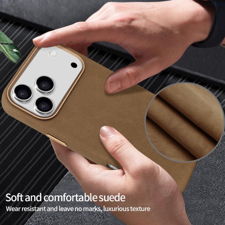 For iPhone 17 VIETAO Suede MagSafe PU Leather Phone Case(Dark Brown) by VIETAO