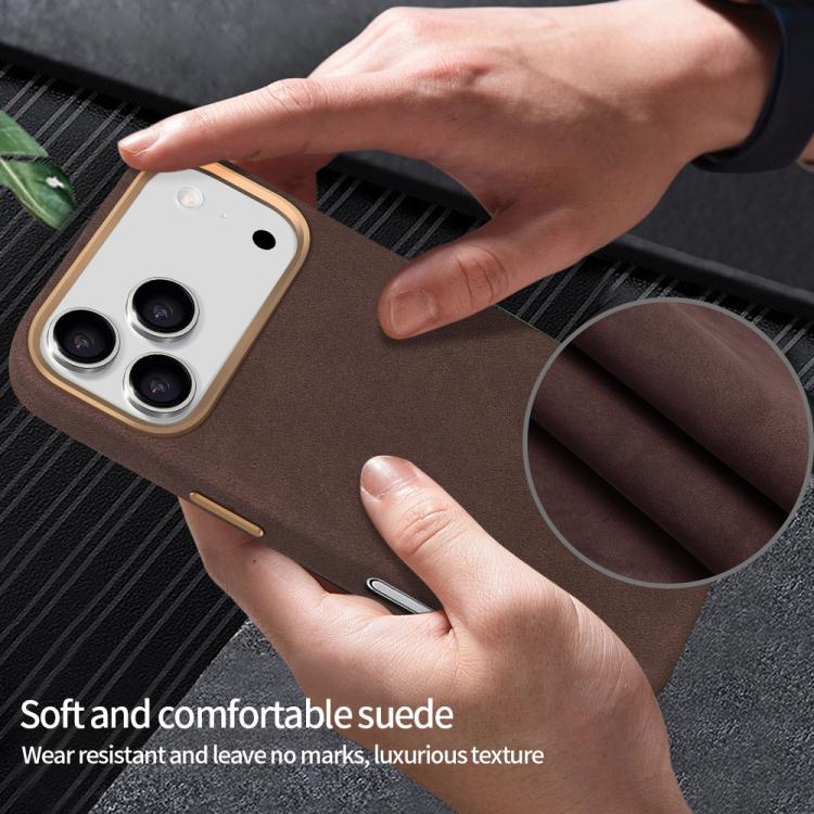 For iPhone 17 VIETAO Suede MagSafe PU Leather Phone Case(Coffee Brown) by VIETAO