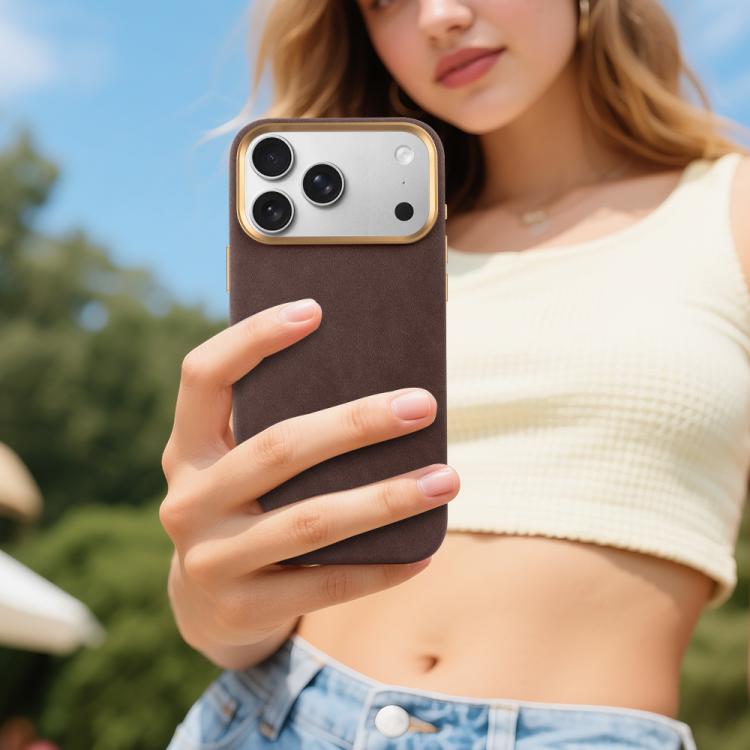 For iPhone 17 VIETAO Suede MagSafe PU Leather Phone Case(Coffee Brown) by VIETAO